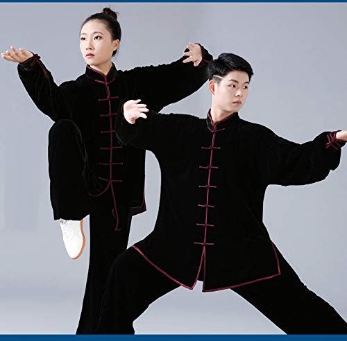 Amazon.co.jp: ベルベット太極拳服上下セット 男女兼用 武術服 太極拳